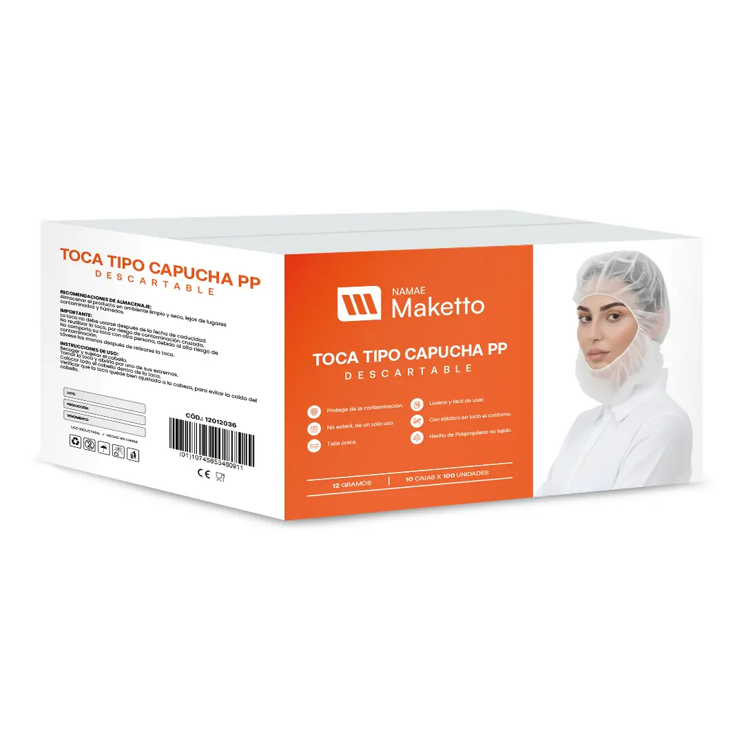 Tocas tipo Capucha PP 12 gramos cajón