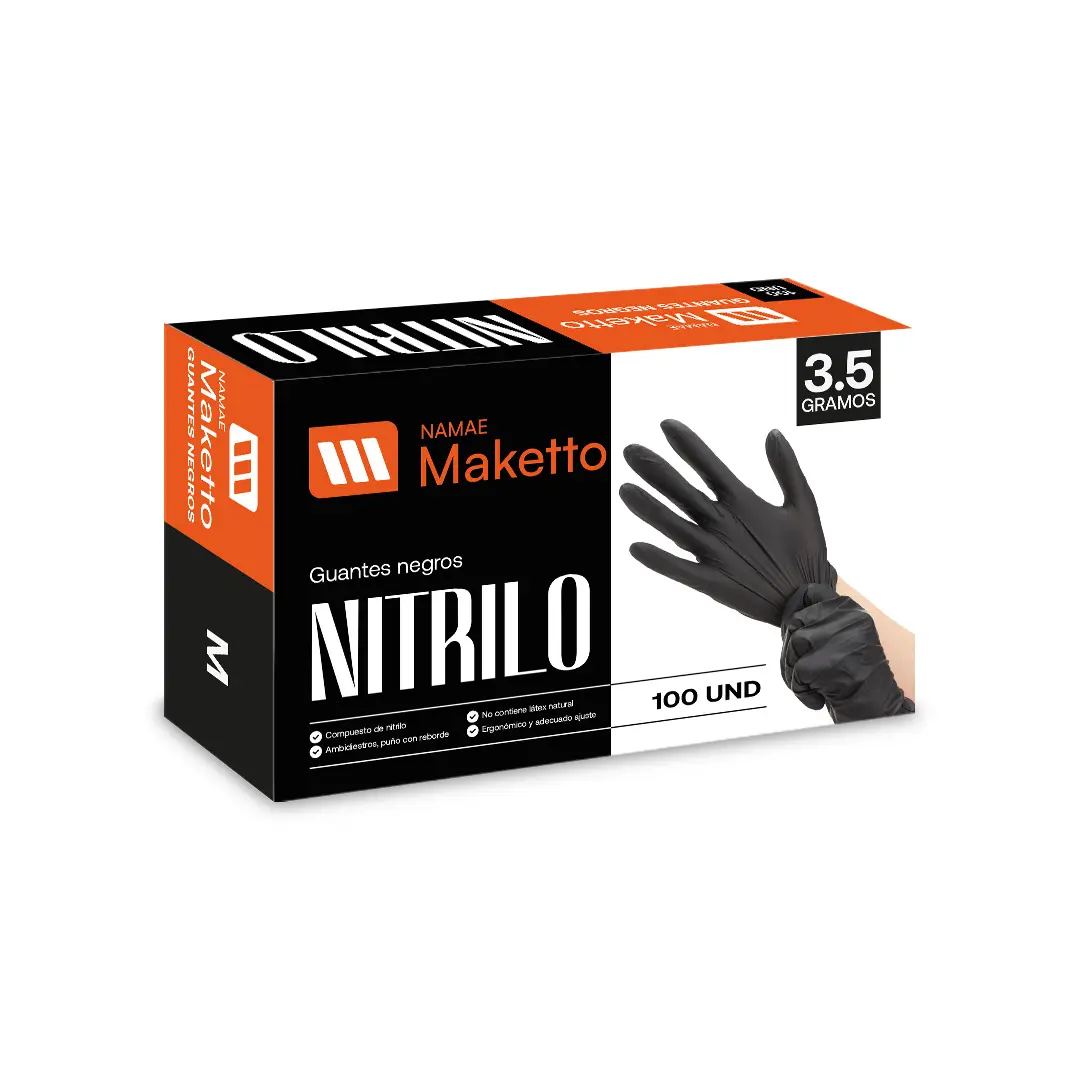 Guantes Nitrilo negro 3.5 gramos