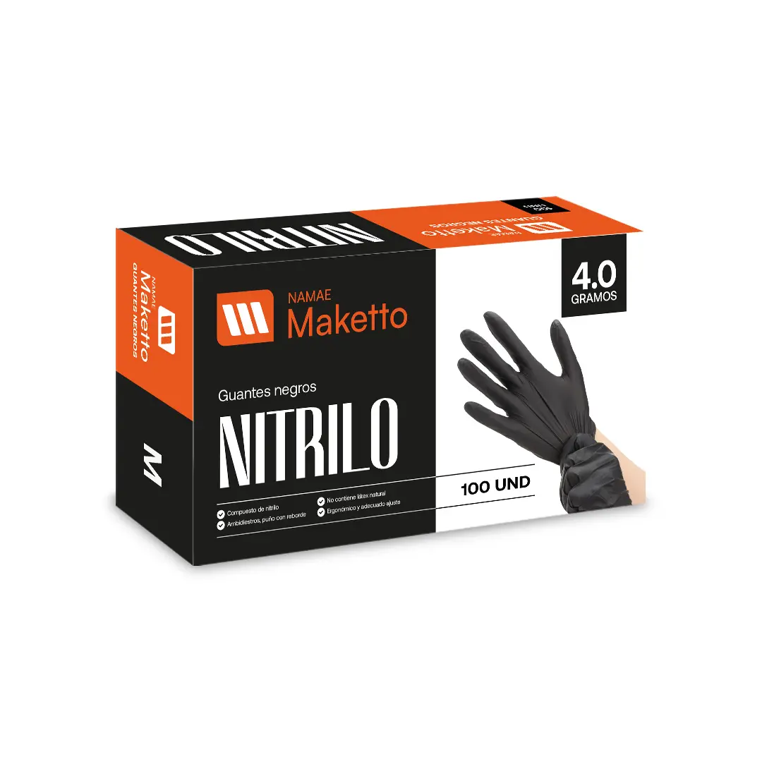 Guantes Nitrilo negro 4.0 gramos