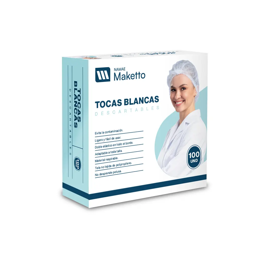 Tocas descartables Blanca 10 gramos