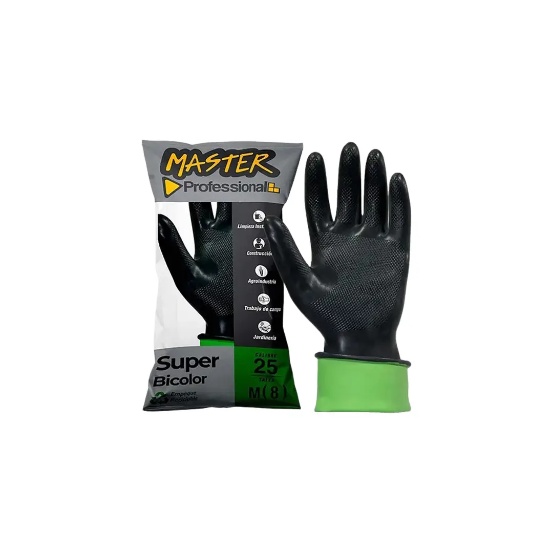 Guante Master C25 súper bicolor negro/verde
