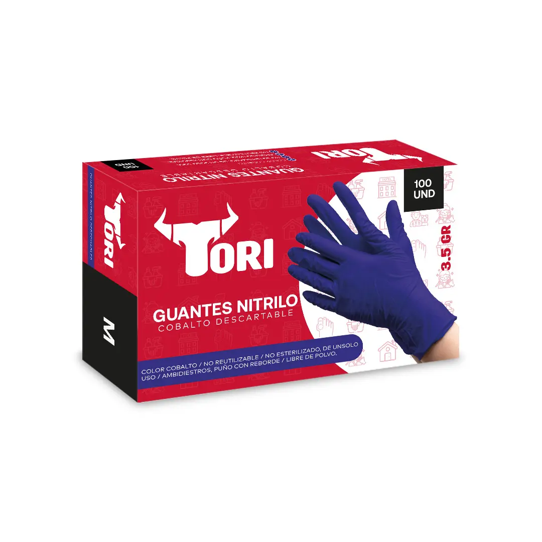 Guantes Nitrilo Cobalto 3.5 gramos