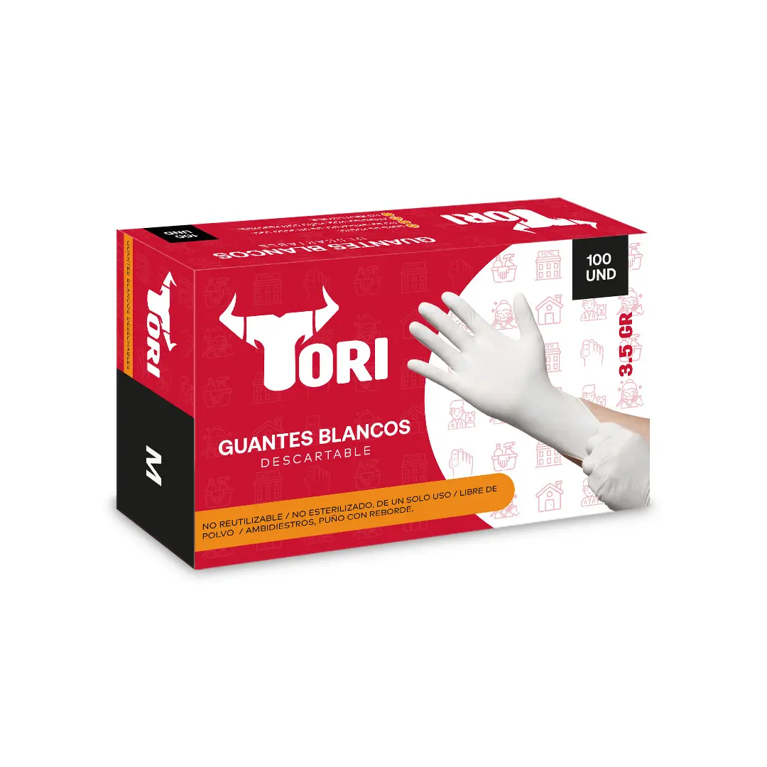 Guantes Nitrilo blanco 3.5 gramos