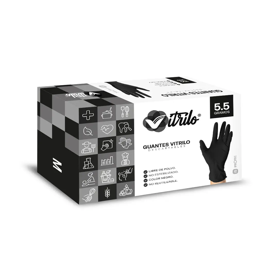 Guante Vitrilo Negro 5.5 gramos