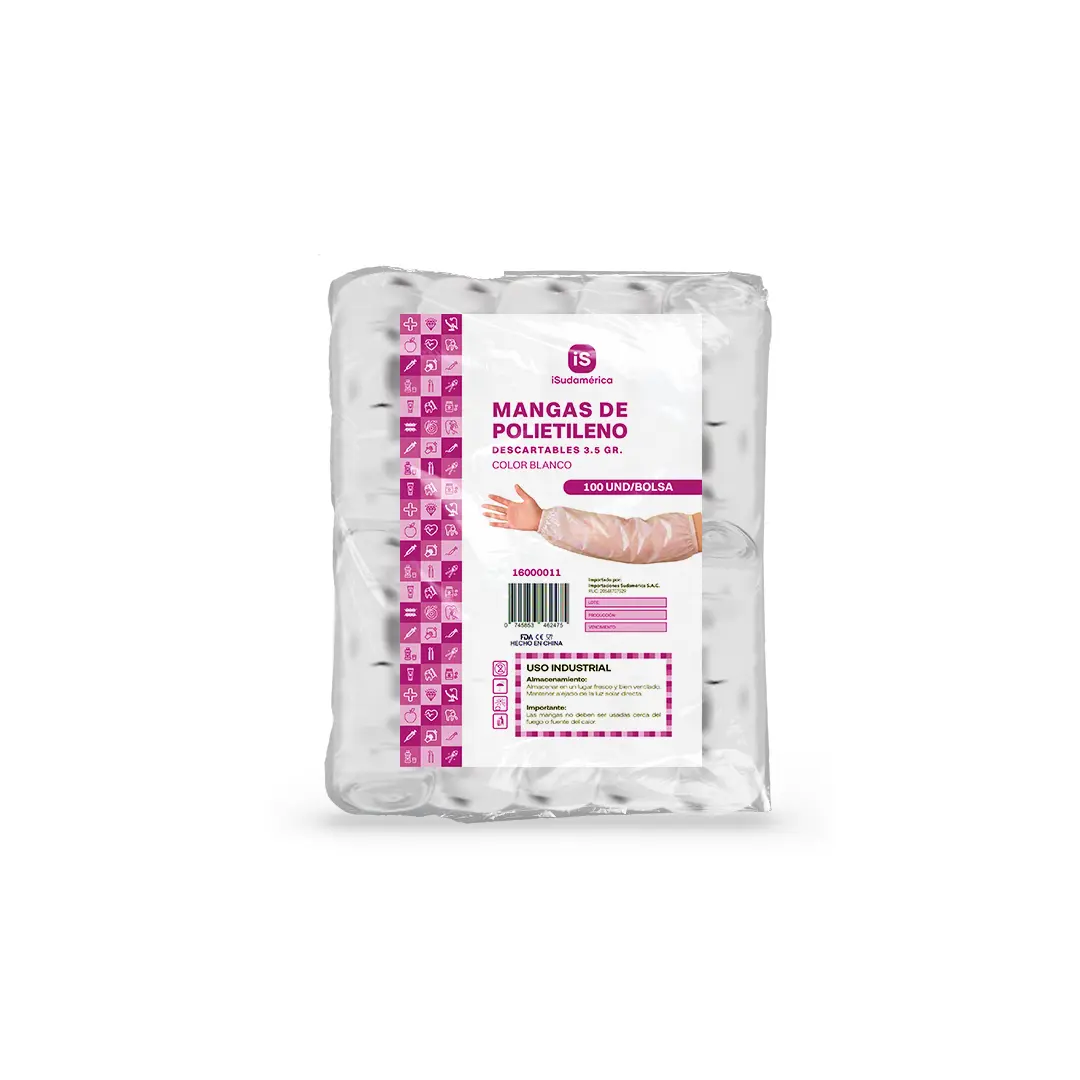 Mangas de Polietileno Blanco 3.5 gramos